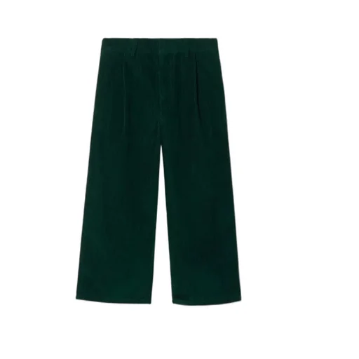 Embroidered Logo Corduroy Trousers