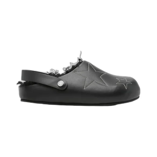 Stella Mccartney Star Stitched Slip-On Slippers