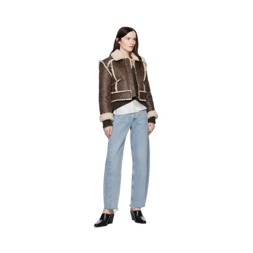 Agolde High-Waisted Wide-Leg Jeans