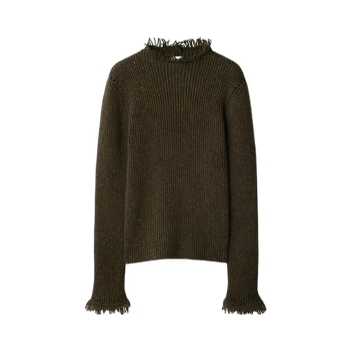 Burberry Frayed-Edeg Knitted Jumper