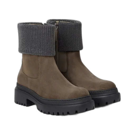 Brunello Cucinelli Monile-Detailed Ankle Boots