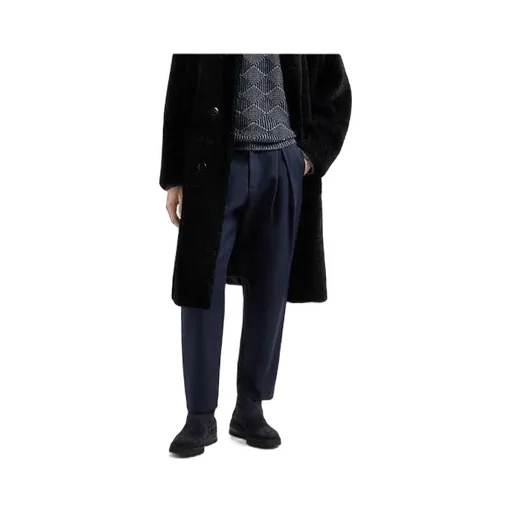 Belt-Loop Single-Pleated Trousers