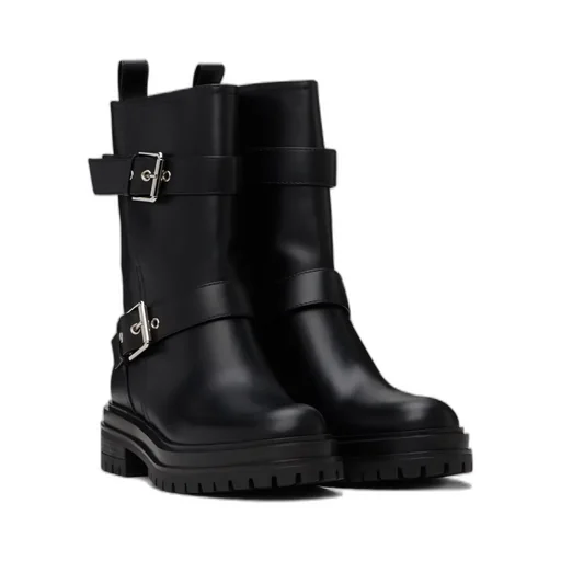 Gianvito Rossi Montey Round-Toe Ankle Boots