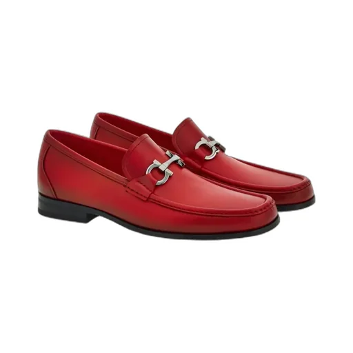 Gancini Buttoned Loafers