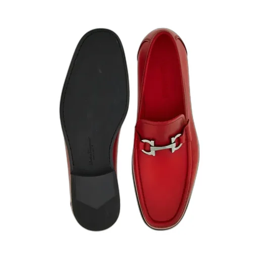 Gancini Buttoned Loafers