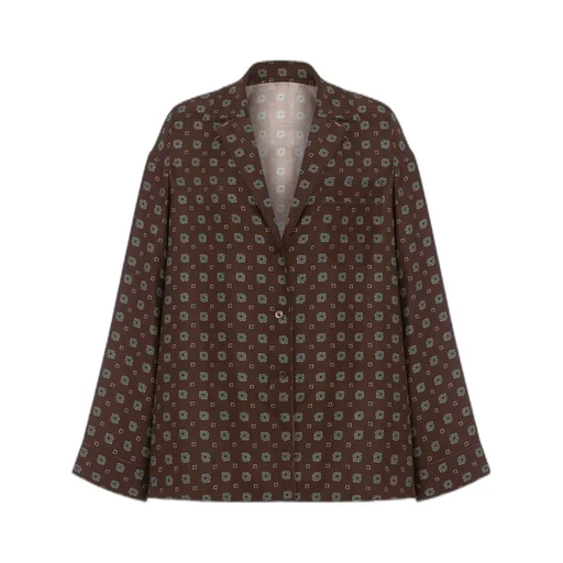 Moschino Satin Tie Printed Shirt