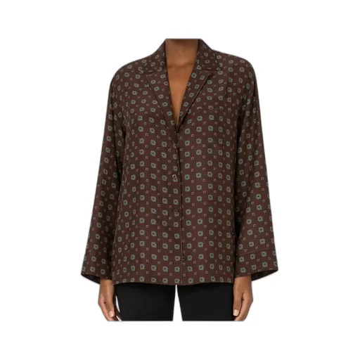 Moschino Satin Tie Printed Shirt