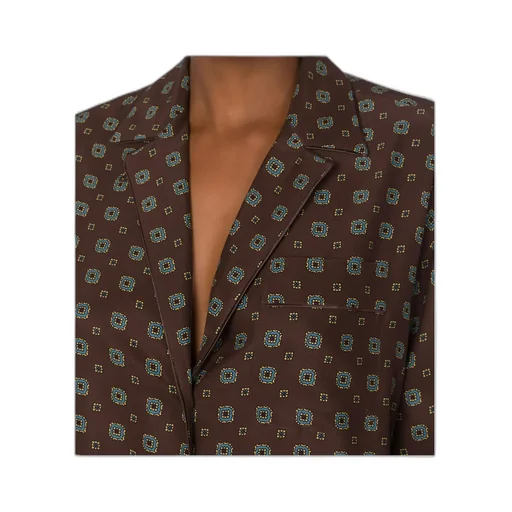 Moschino Satin Tie Printed Shirt