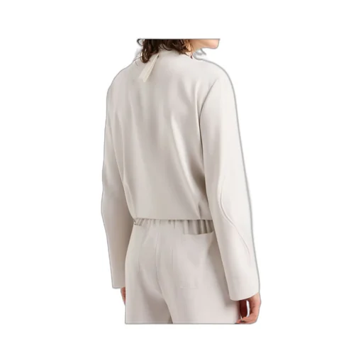 Collarless Drop-Shoulder Jacket