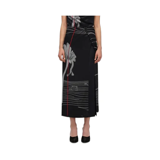 Salvatore Ferragamo Printed Longline Skirt