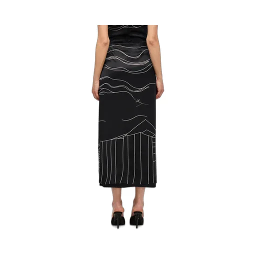 Salvatore Ferragamo Printed Longline Skirt