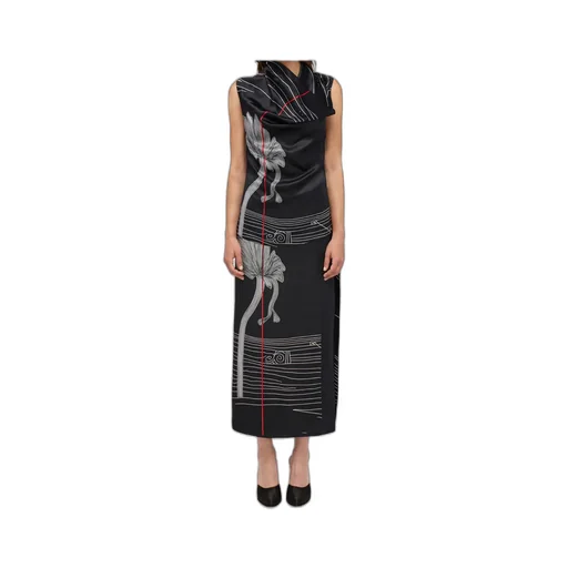 Salvatore Ferragamo Printed Longline Skirt