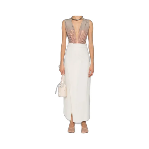 Rick Owens Lilies Open Back Deep V-Neck Bodysuit