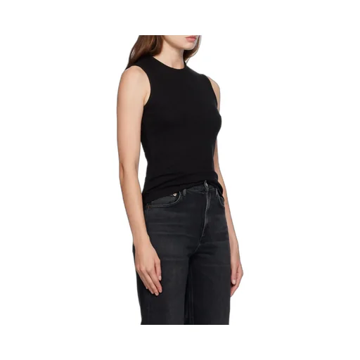 Agolde Binx Sleeveless Ribbed Tank Top