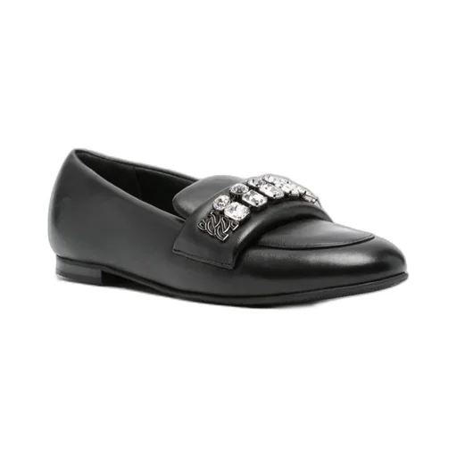Casadei Embellished Slip-On Flat Shoes