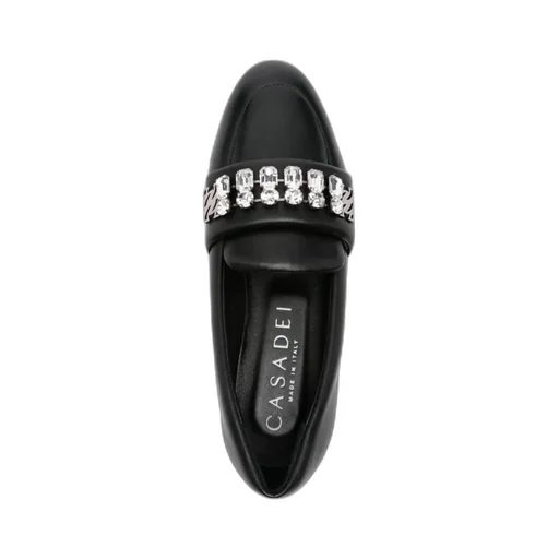 Casadei Embellished Slip-On Flat Shoes
