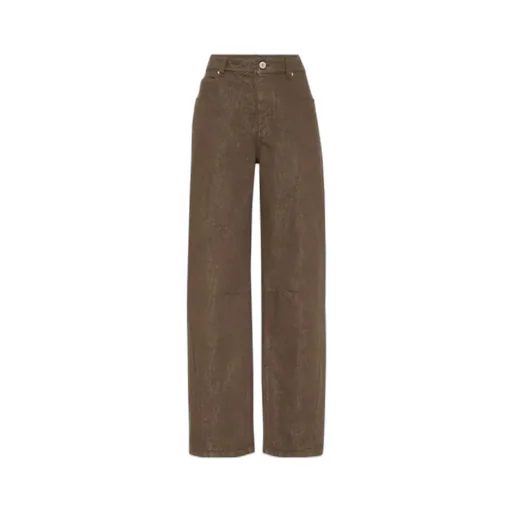 Brunello Cucinelli Dyed Wide-Leg Trousers