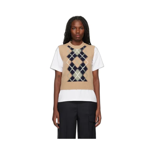 Ami Ami Paris Argyle Sleeveless Jumper
