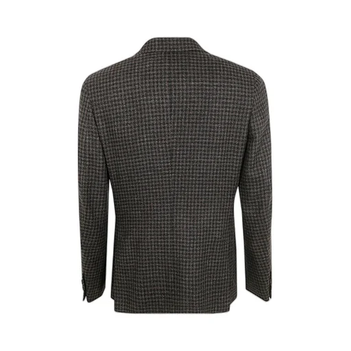 Zegna Checked Single Breasted Jacket