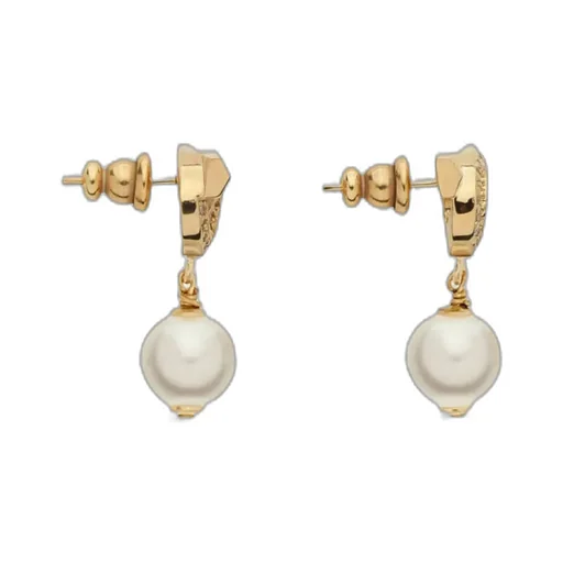 Gancini Pearl And Crystal Earrings
