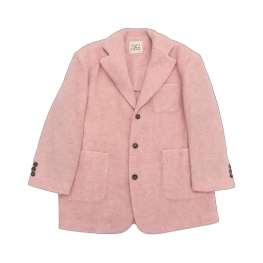 Douuod Kids Textured Finish Single Breasted Jacket