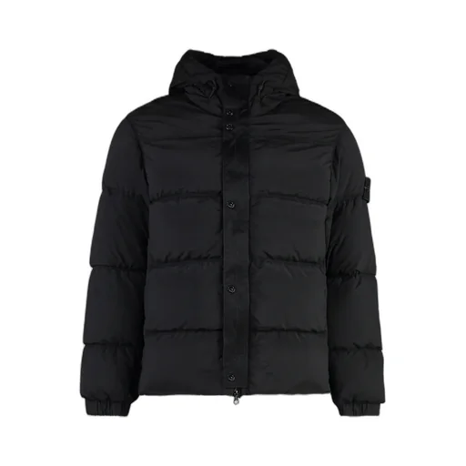 Stone Island Logo Patch Hooded Puffer Jacket