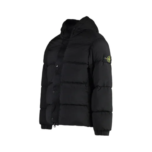 Stone Island Logo Patch Hooded Puffer Jacket