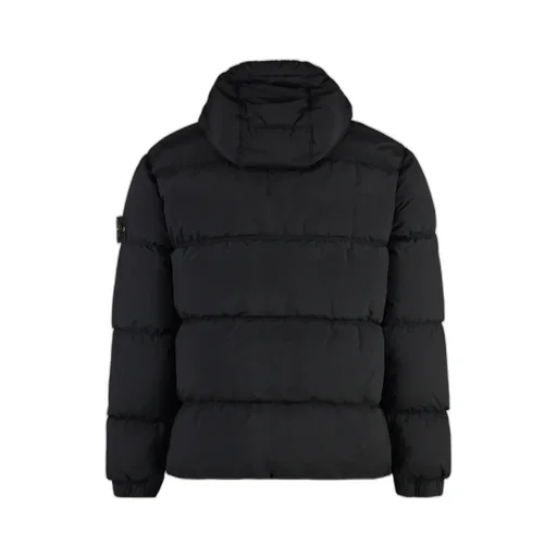 Stone Island Logo Patch Hooded Puffer Jacket