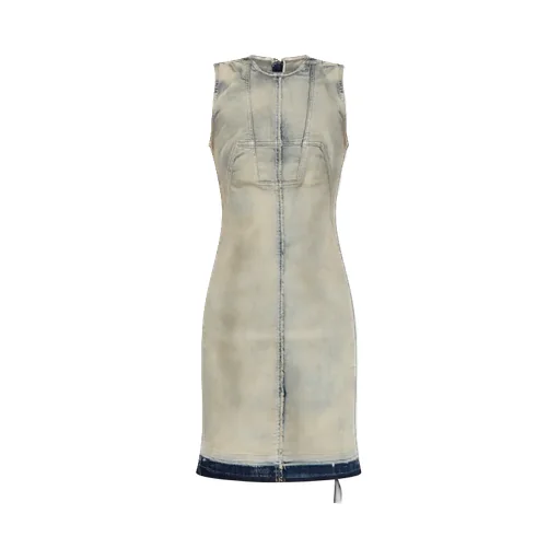 Rick Owens Drkshdw Crewneck Sleeveless Denim Dress