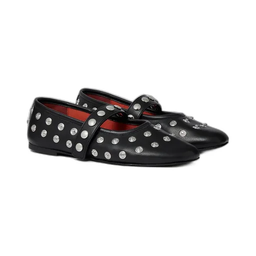 Stella Mccartney Embellished Round Toe Ballerinas