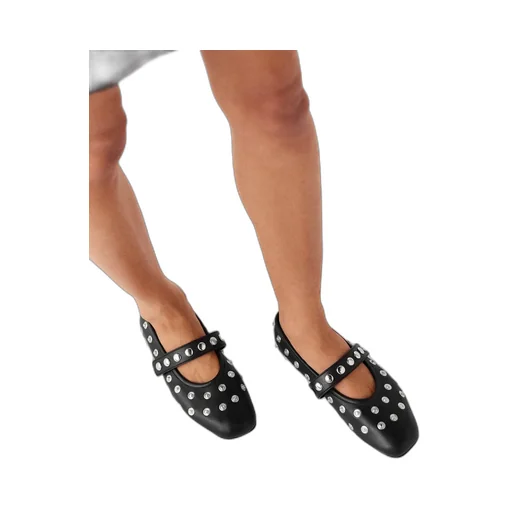 Stella Mccartney Embellished Round Toe Ballerinas