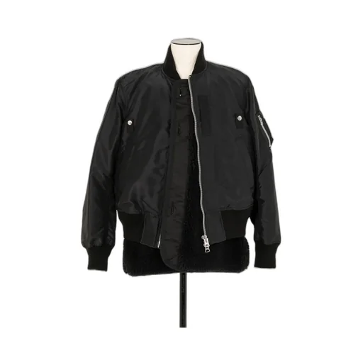 Sacai Buttoned Long-Sleeved Bomber Jacket