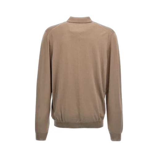 Zanone Long-Sleeved Fine-Knit Polo Shirt