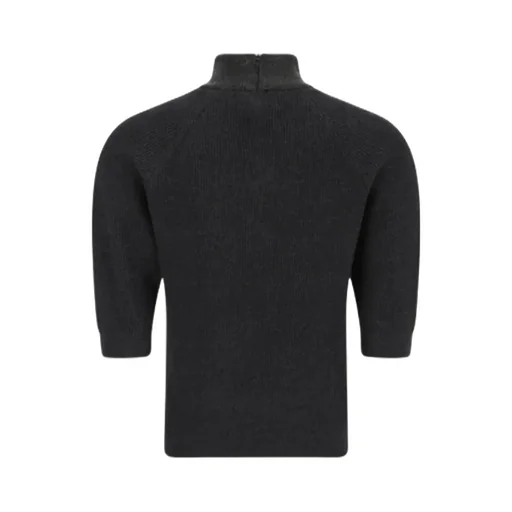 Brunello Cucinelli Short-Sleeved Ribbed Top