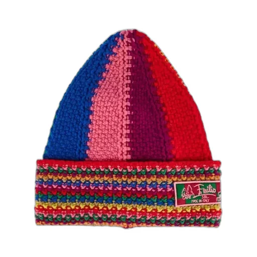Colourblock Wool Beanie Hat