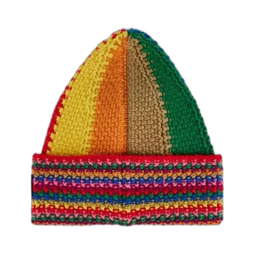 Colourblock Wool Beanie Hat