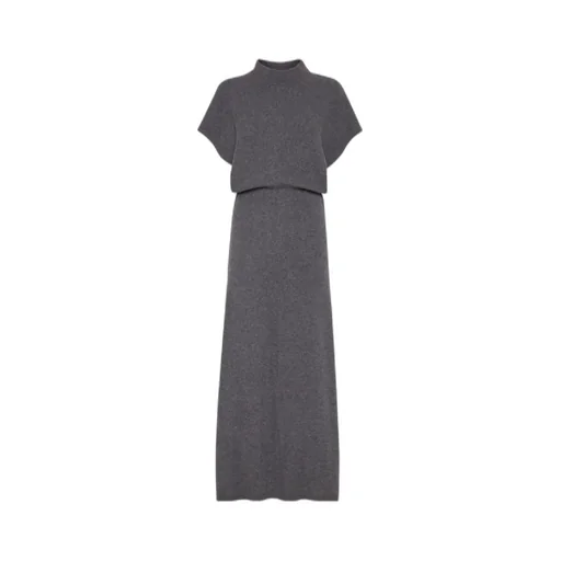 Brunello Cucinelli Mock Neck Knitted Dress