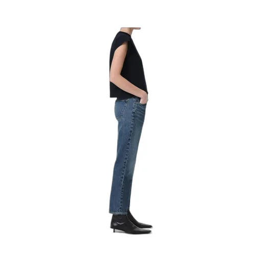 Agolde Valen Cropped Straight-Leg Jeans