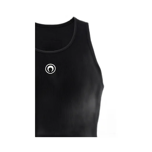 Marine Serre Logo Embroidered Ribbed Tank Top