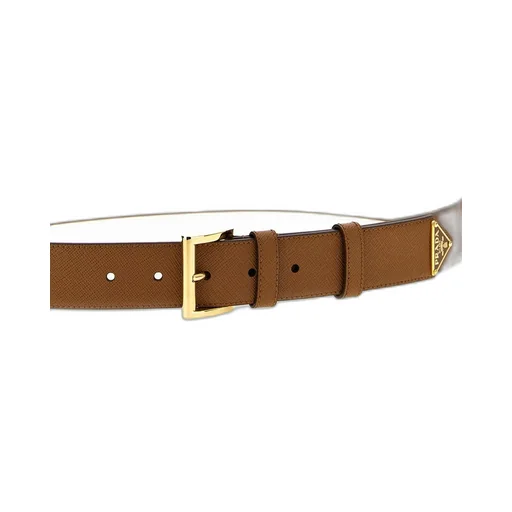 Prada Logo Plaque Buckled Belt