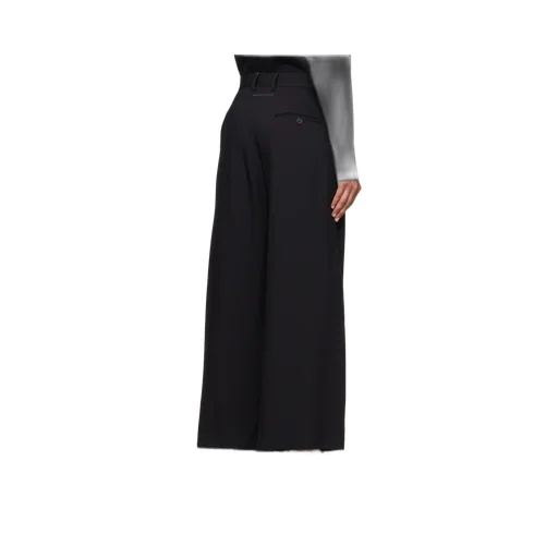 Mm6 Maison Margiela Pleat-Detailed Wide-Leg Trousers