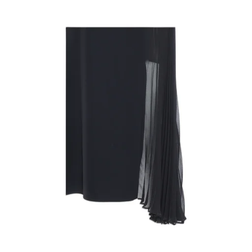 P.A.R.O.S.H. Pleated Sheer Detailed Sleeveless Dress