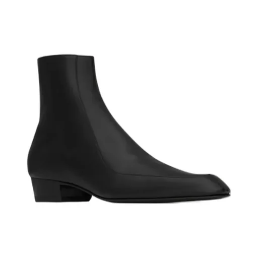 Saint Laurent Augustin Zip Detailed Ankle Boots