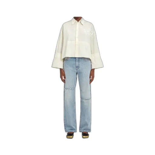 Mm6 Maison Margiela Wide-Sleeved Poplin Shirt