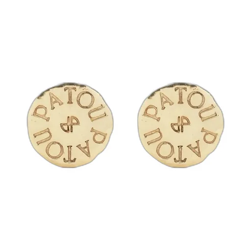 Patou Logo Engraved Clip-On Earrings
