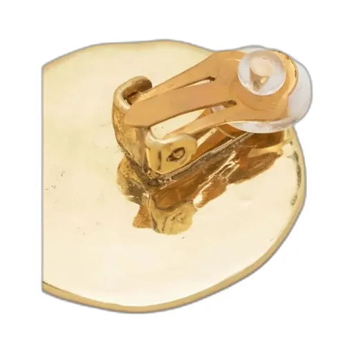 Patou Logo Engraved Clip-On Earrings
