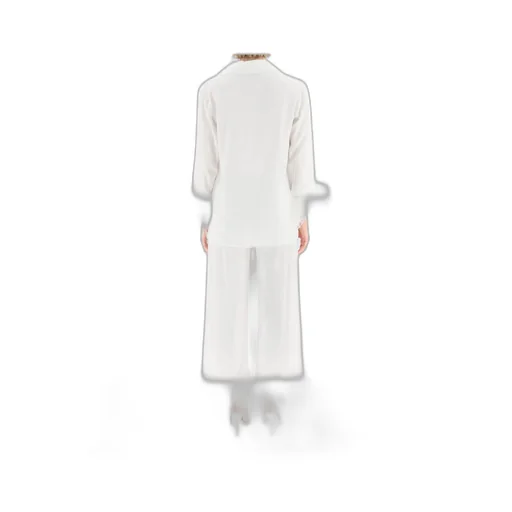 Feather Trim Pajama Set