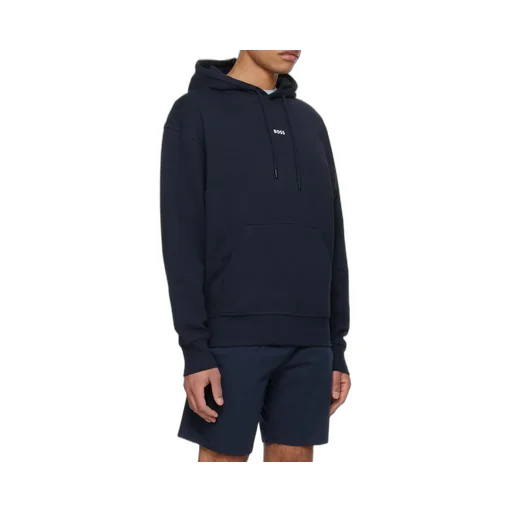 Rubberised-Logo Cotton Hoodie