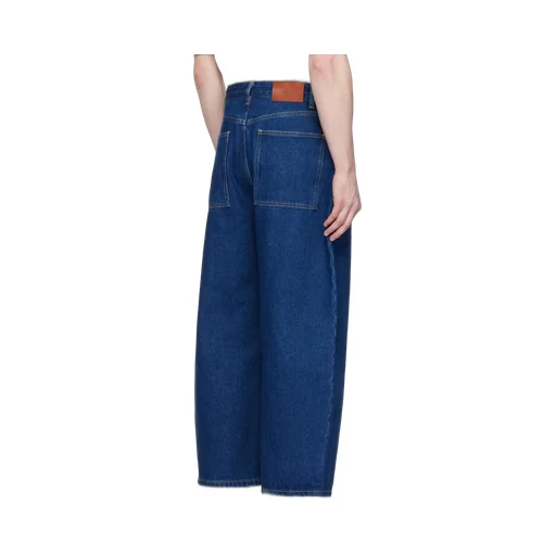 Studio Nicholson Logo Patch Cropped Wide-Leg Jeans