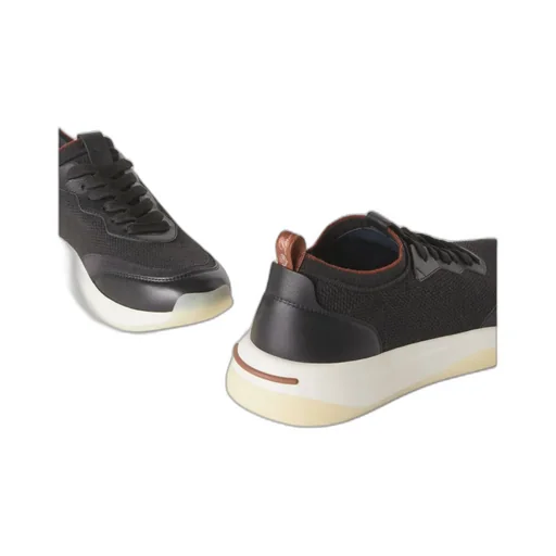 Loro Piana Round-Toe Lace-Up Sneakers